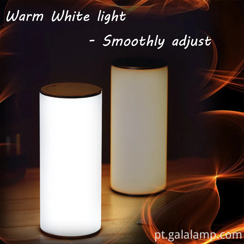 Lâmpada noturna de toque mágico colorido para ambiente de quarto